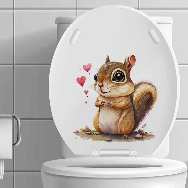 Cute Squirrel Wall Stickers Be - Pvc Panel Background ulasan dan harga